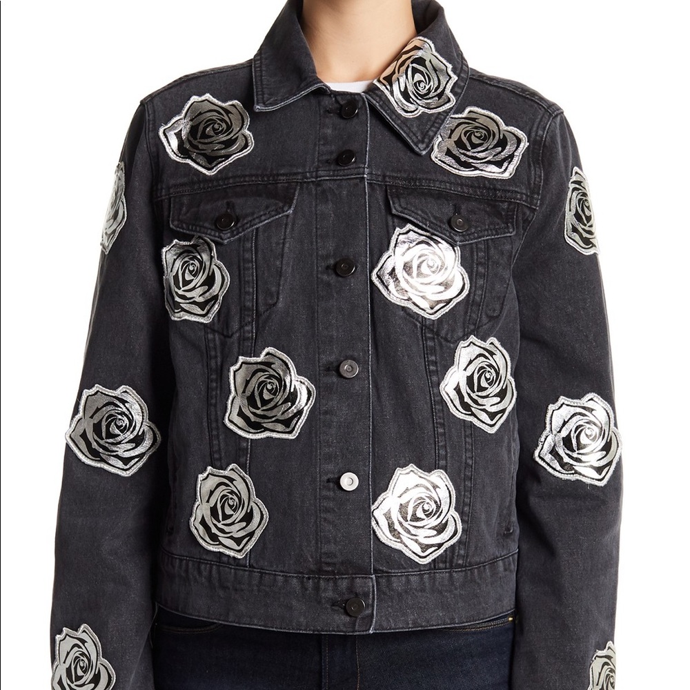 Rose denim jacket